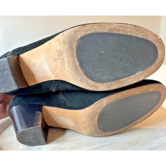 Aquatalia Fleurette Suede Ankle Bootie Black Size 9 - Picture 7 of 9